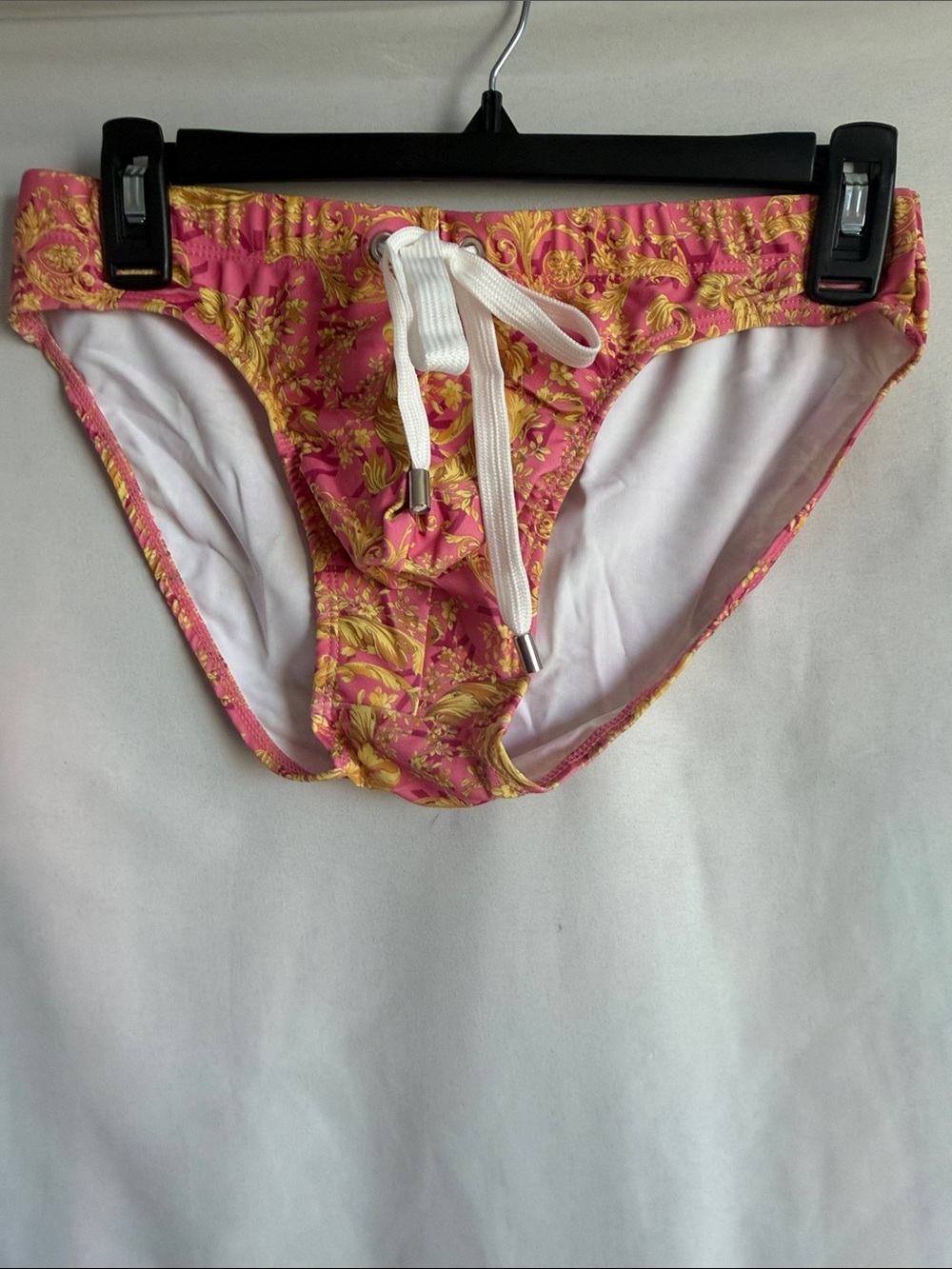 Pink and Gold Baroque Swim Briefs